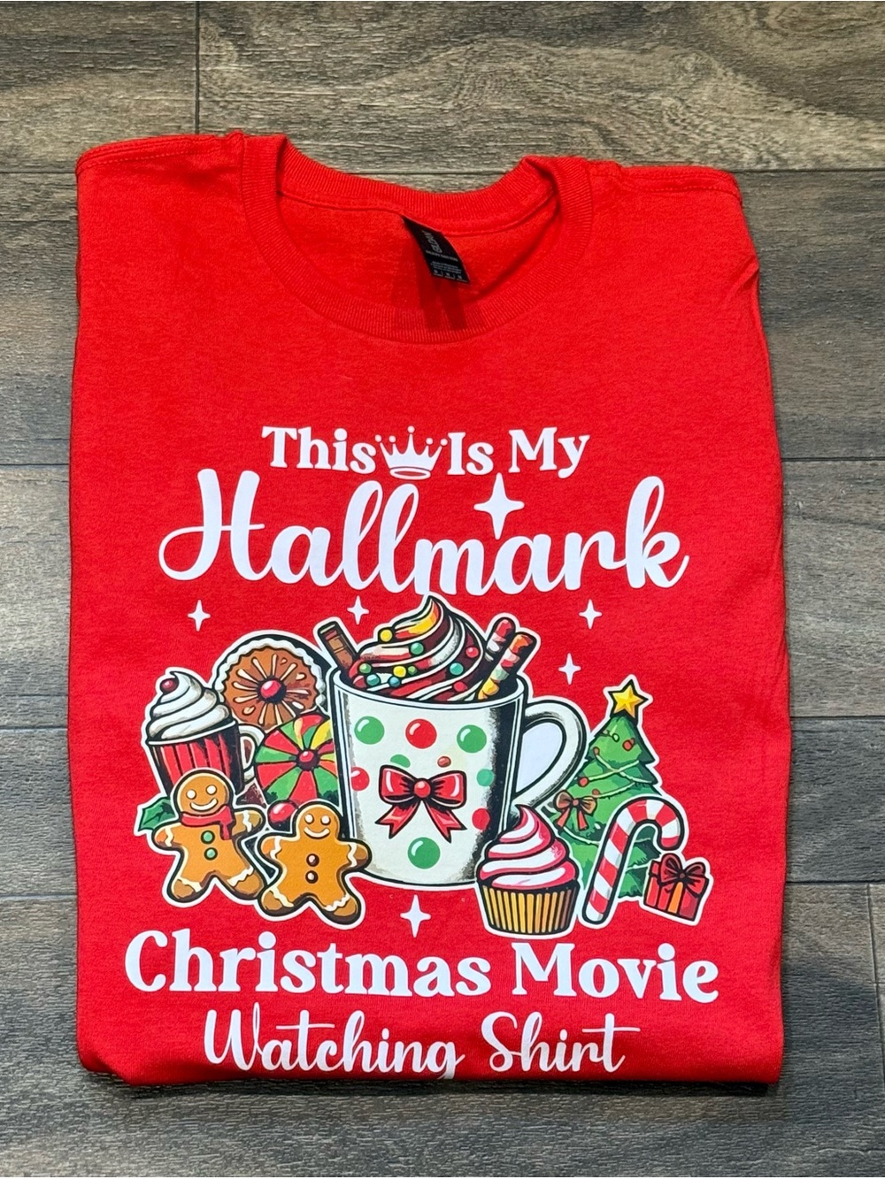 Hallmark Christmas Movie Watching Shirt handcrafted 100% cotton